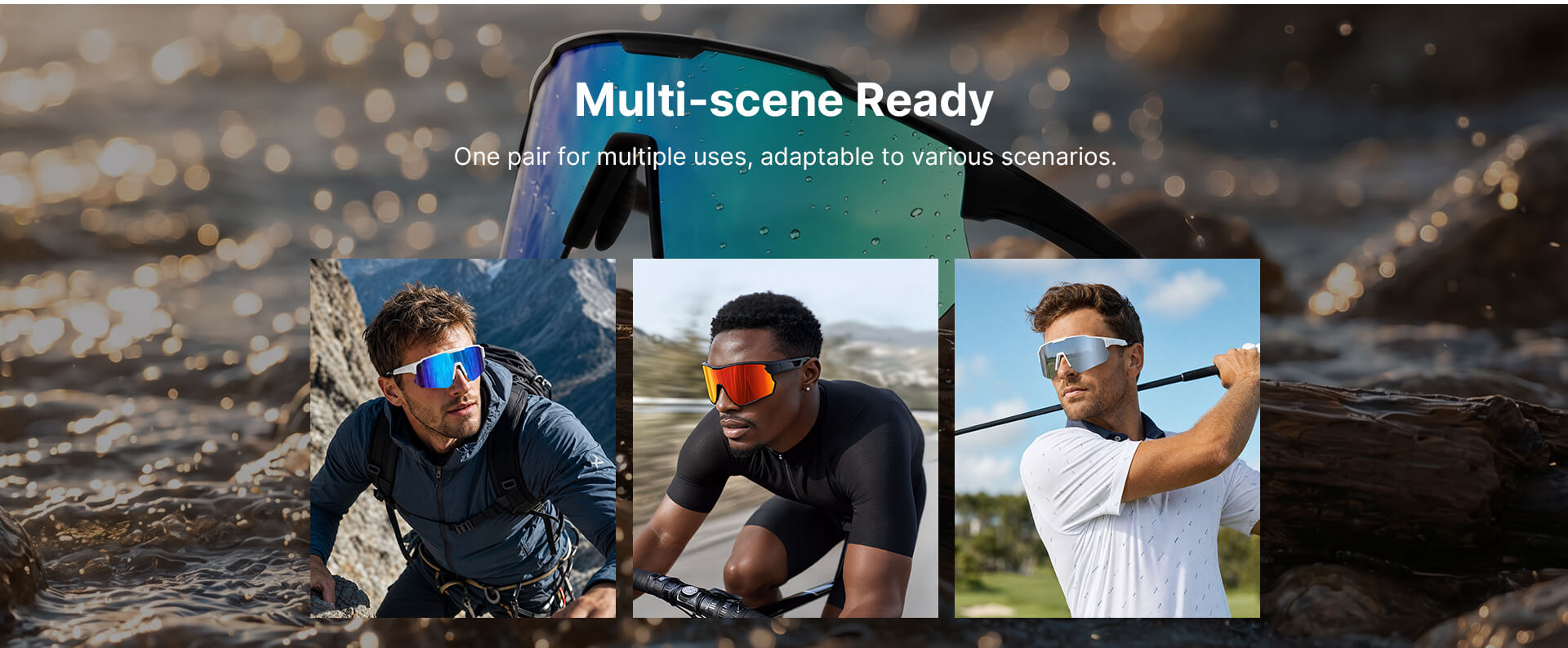 Multi-scene ready — hiking, cycling, and golf