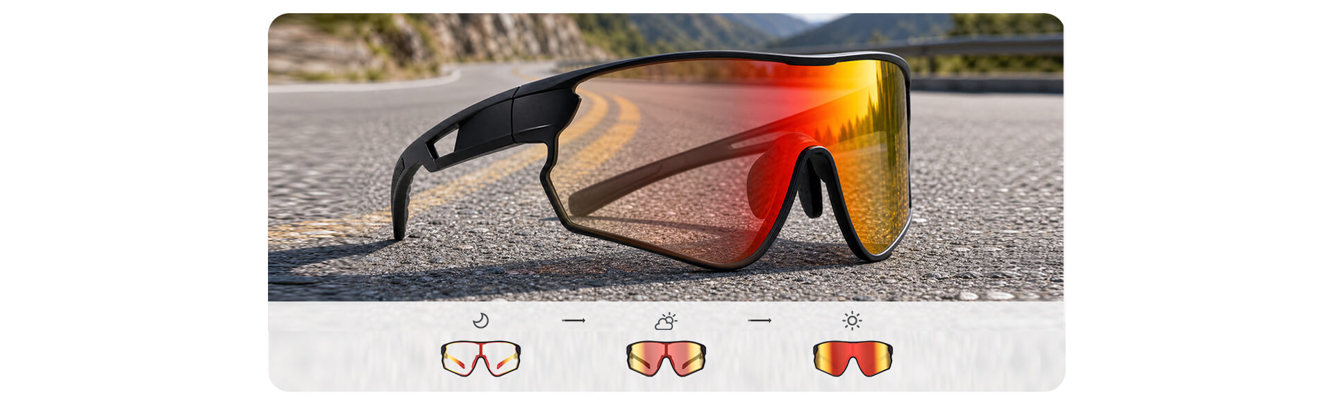 Photochromic lens states from night to sunny
