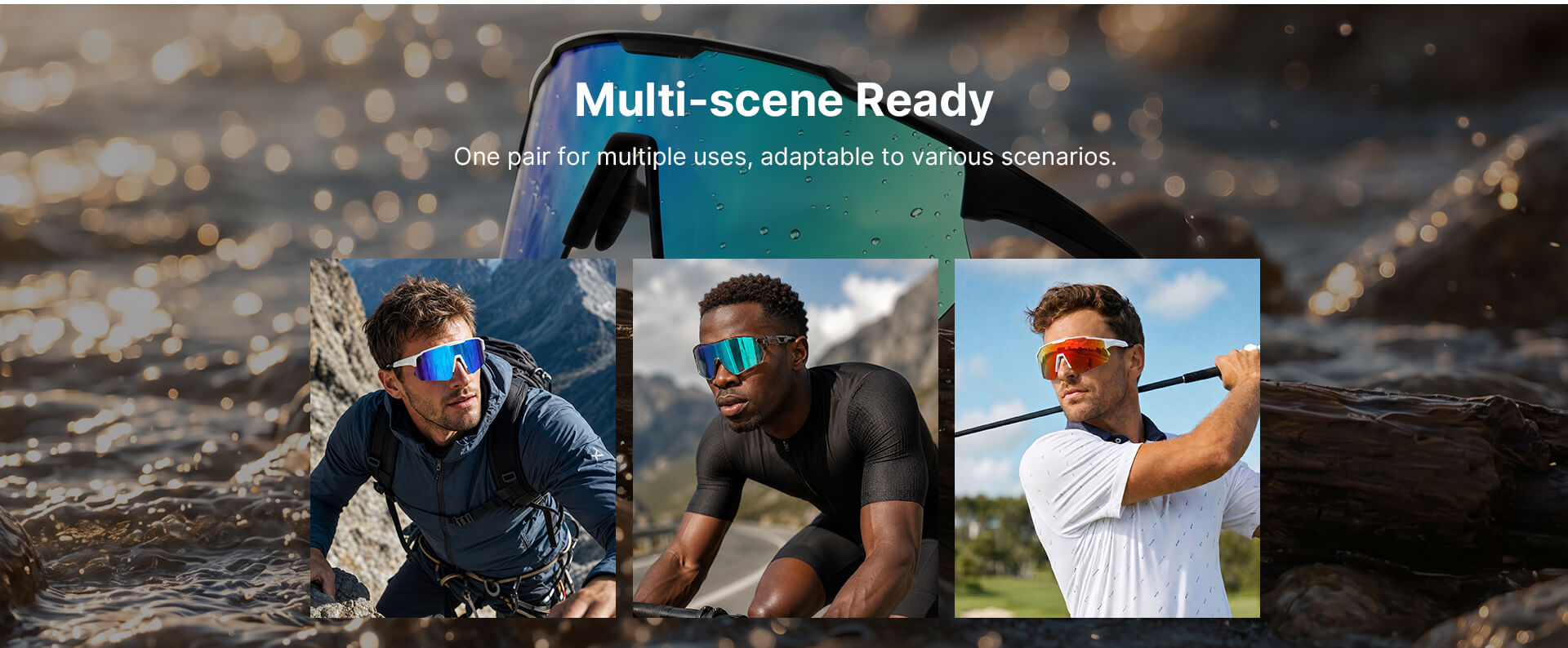 Multi-scene ready — hiking, cycling, and golf